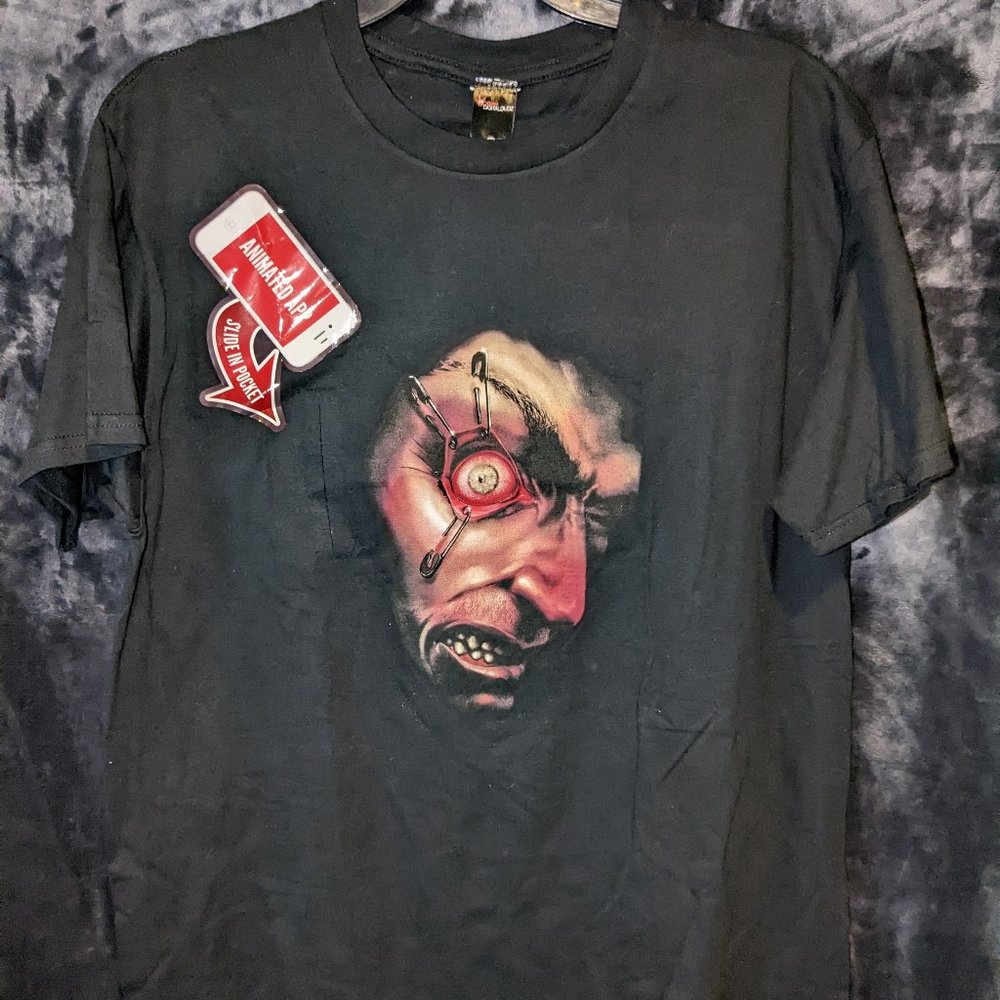 Moving Eye T-shirt -  Black -Pinned Eyeball  -NWT